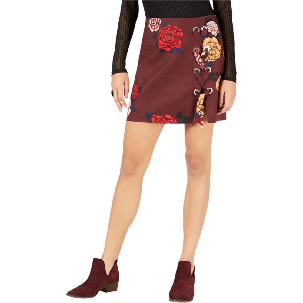 Project 28 Womens Lace-Up Mini Skirt, NWT